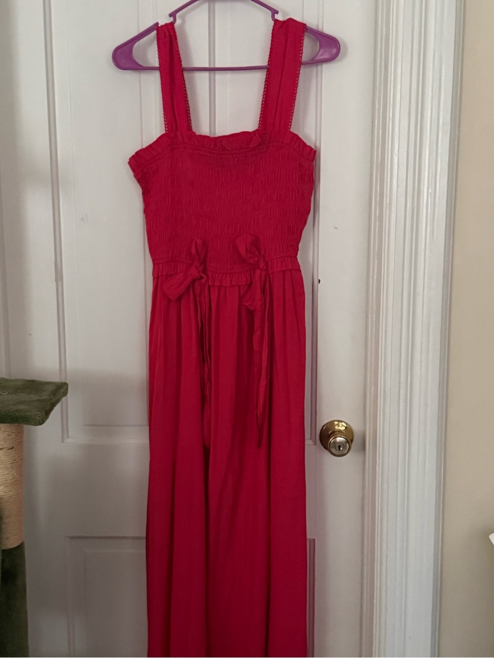 GiGio pink Smocked Sundress with Bow Details - Picture 3 of 4